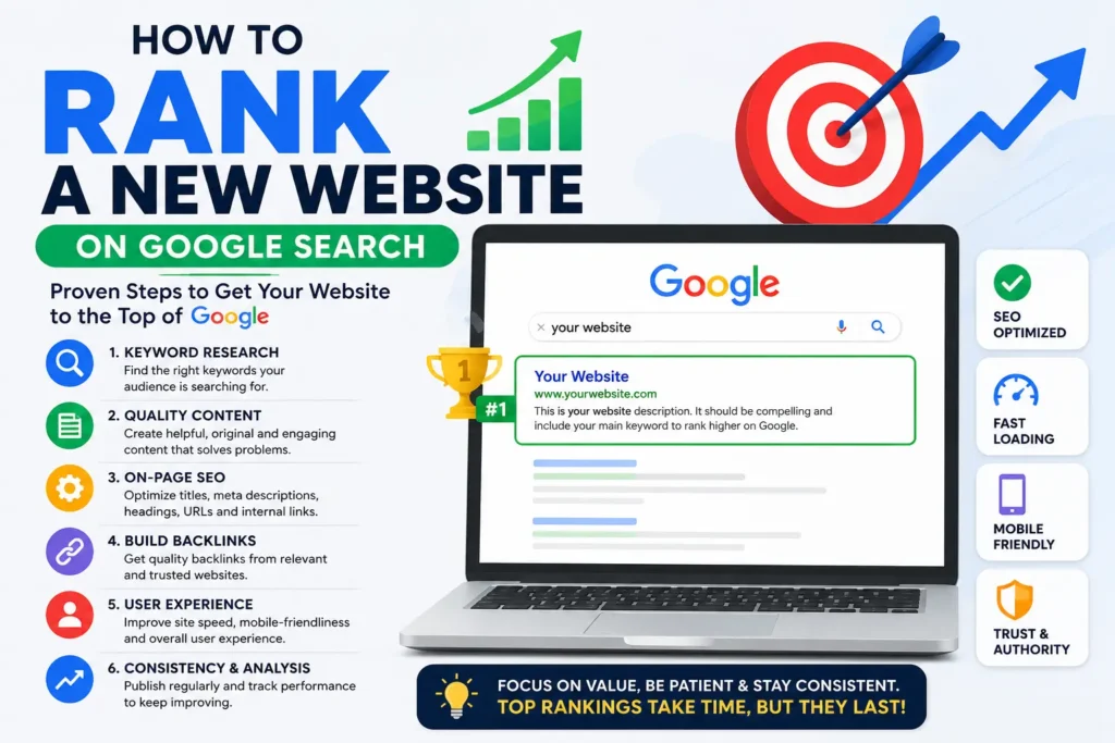 how to rank a new website on Google